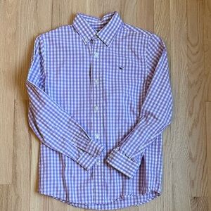 Vineyard Vines Men's Lavender Checkered Shirt